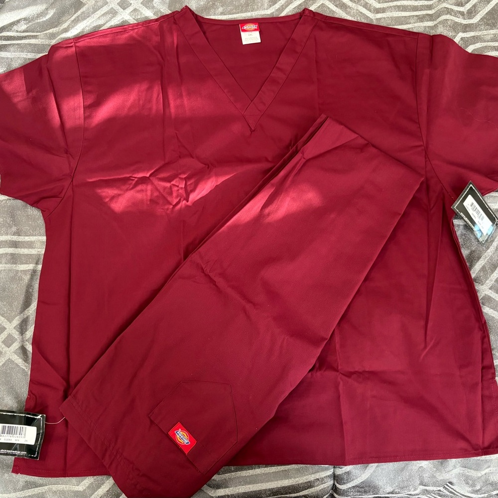Burgundy Scrub Set